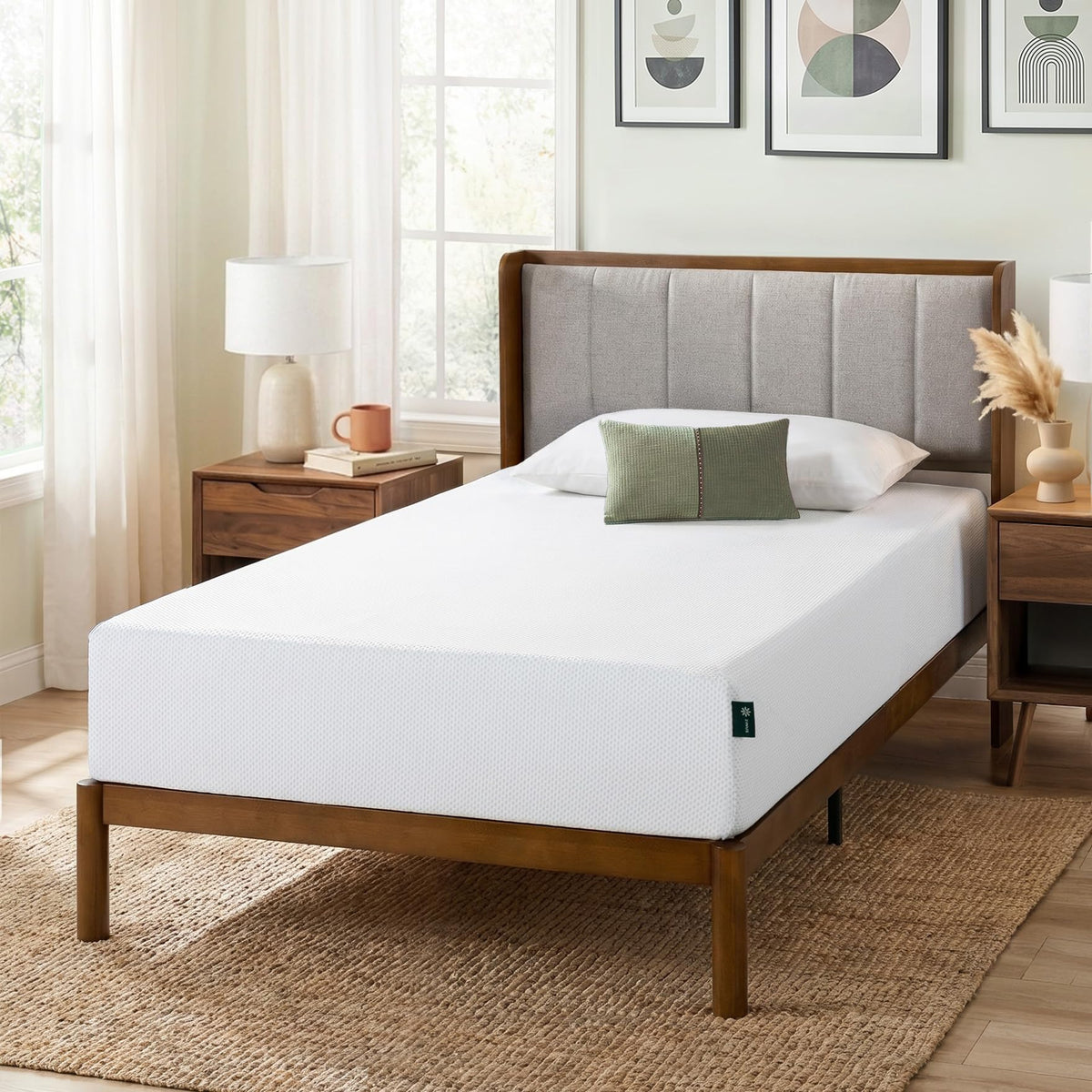 Zinus Green Tea Cooling Gel Memory Foam Mattress, Twin, 10 Inch