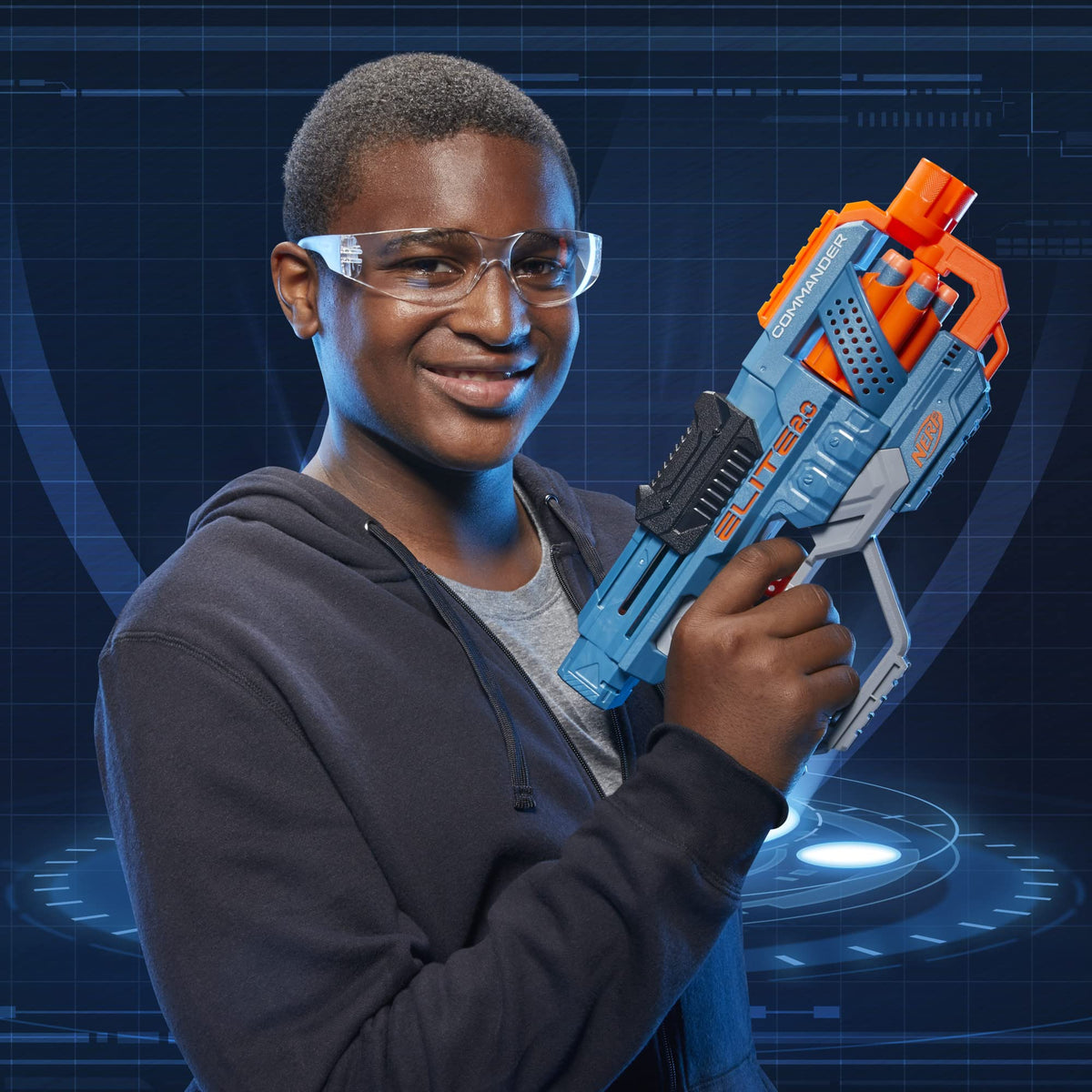 Hasbro Nerf Elite 2.0 Commander RD-6 Blaster E9485, 12 Darts