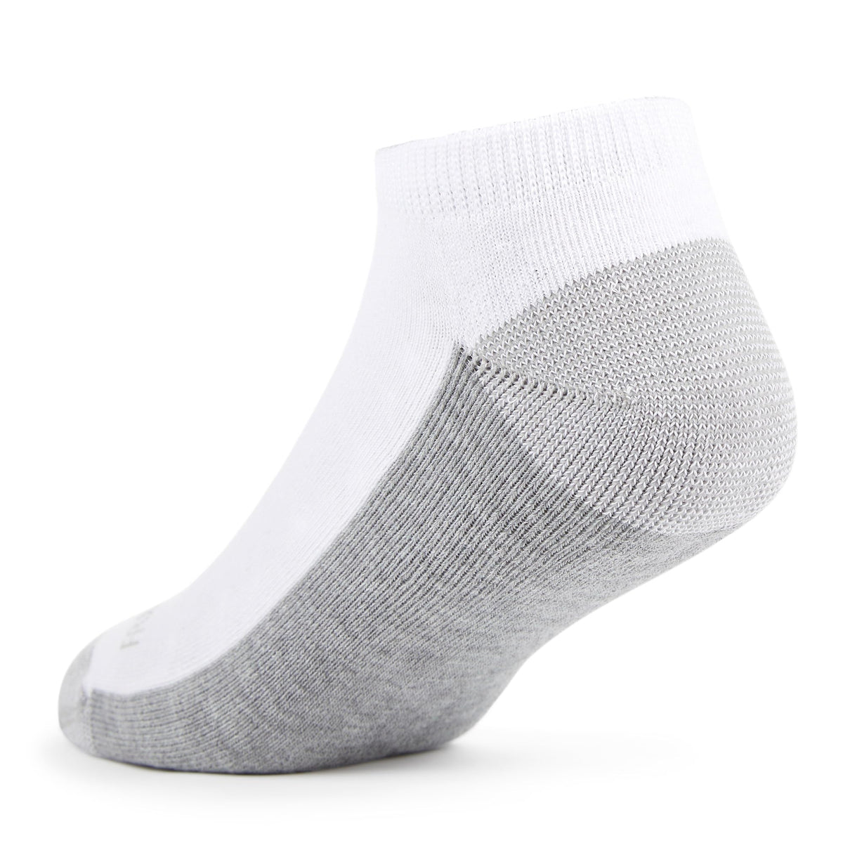 Fruit of the Loom Men's Dual Defense Socks, White/Grey, 12 Pair