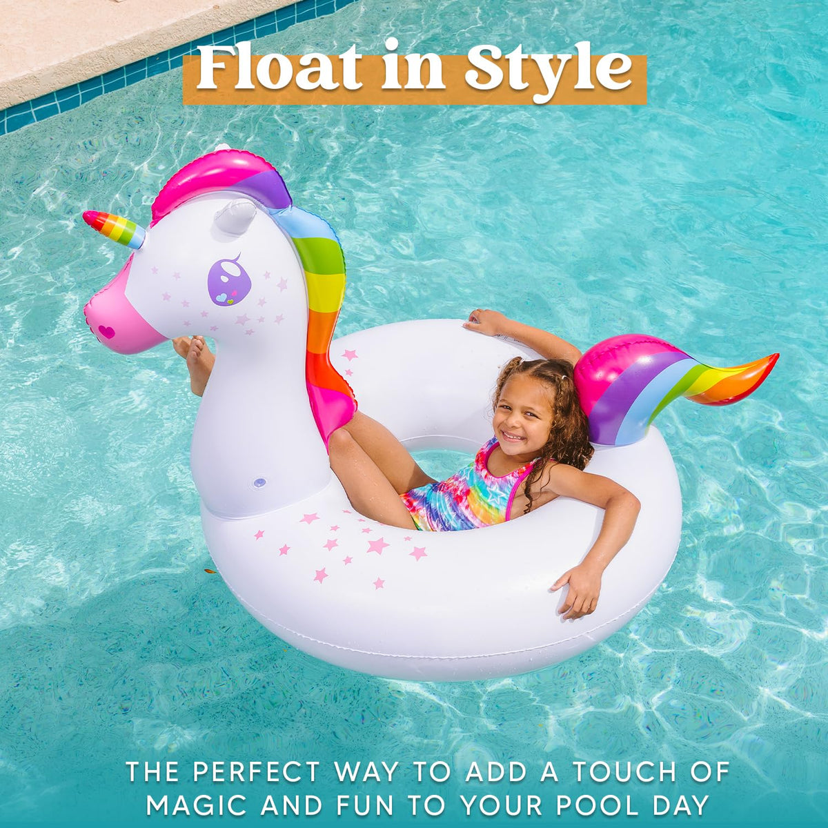 JOYIN Flamingo Unicorn Pool Floats, 2 Pack