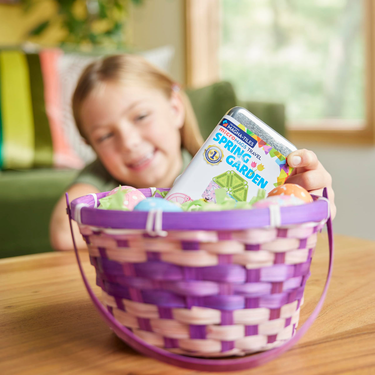 Magna-Tiles microMAGS Spring Garden Travel Set, 24 Pieces