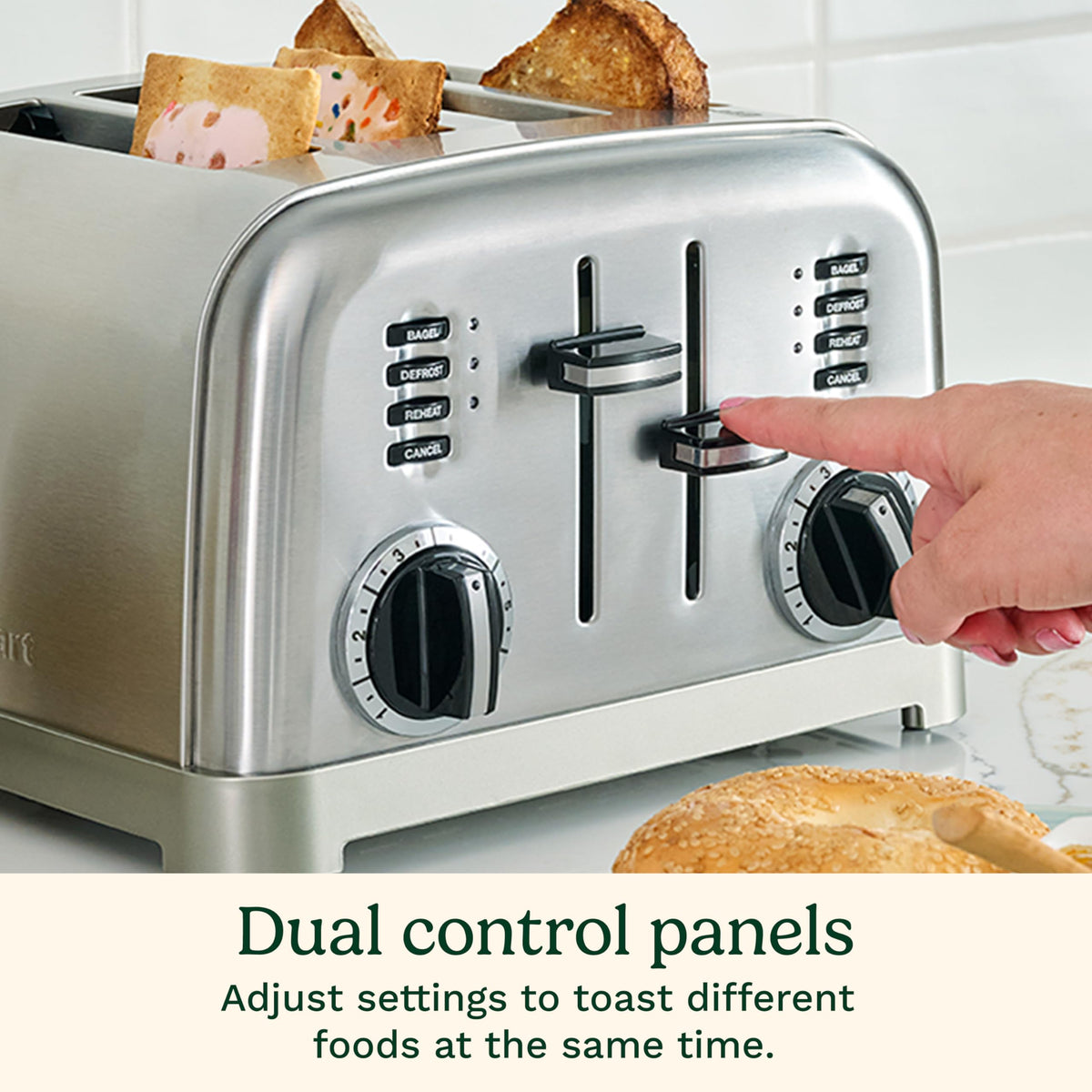 Cuisinart 4-Slice Toaster, 6 Browning Levels, Brushed Silver, CPT-180C
