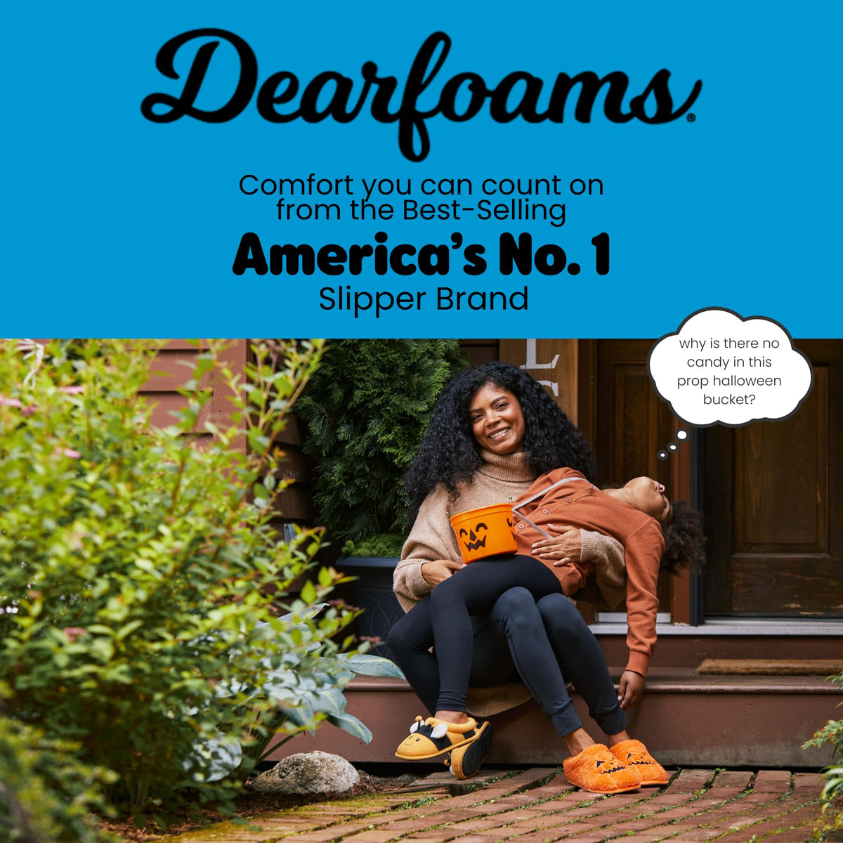 Dearfoams Spooky Slipper, Black Bat, 5-6 Women/3-4 Men