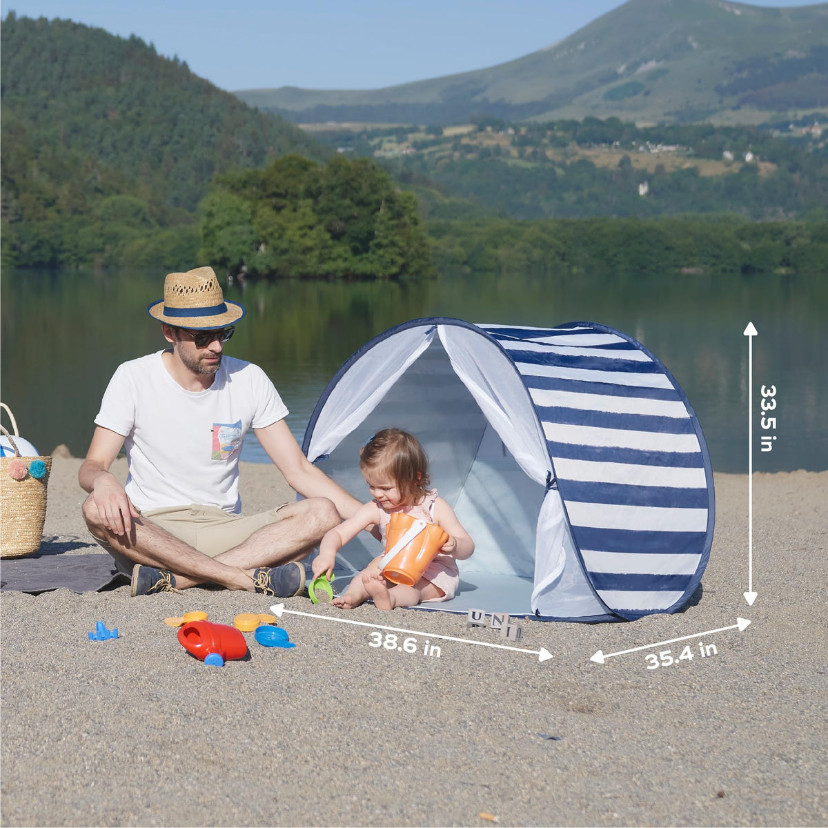 Babymoov Anti-UV Baby Beach Tent, UPF 50+, Marine