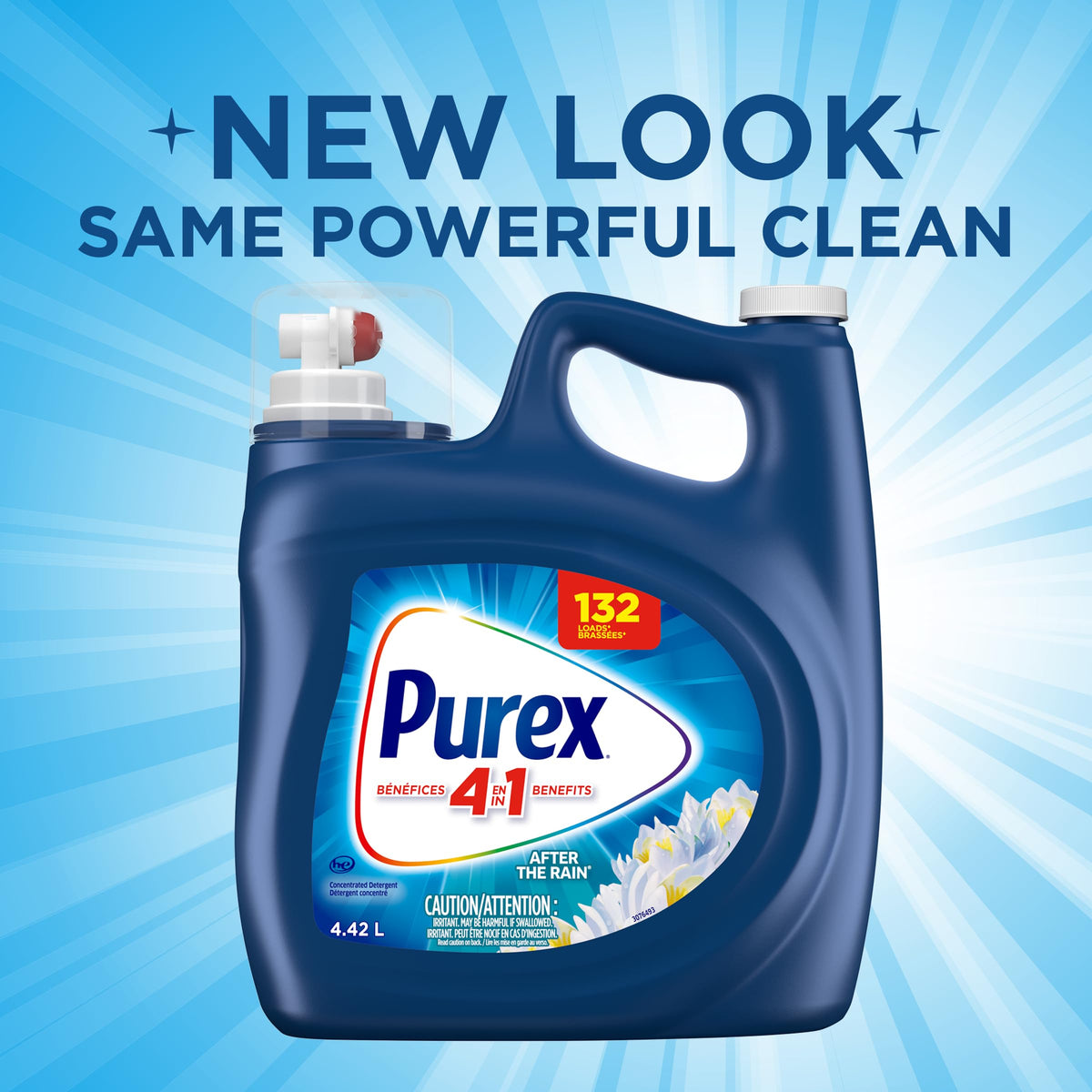 Purex After the Rain Liquid Laundry Detergent, 4.42 L, 132 Loads