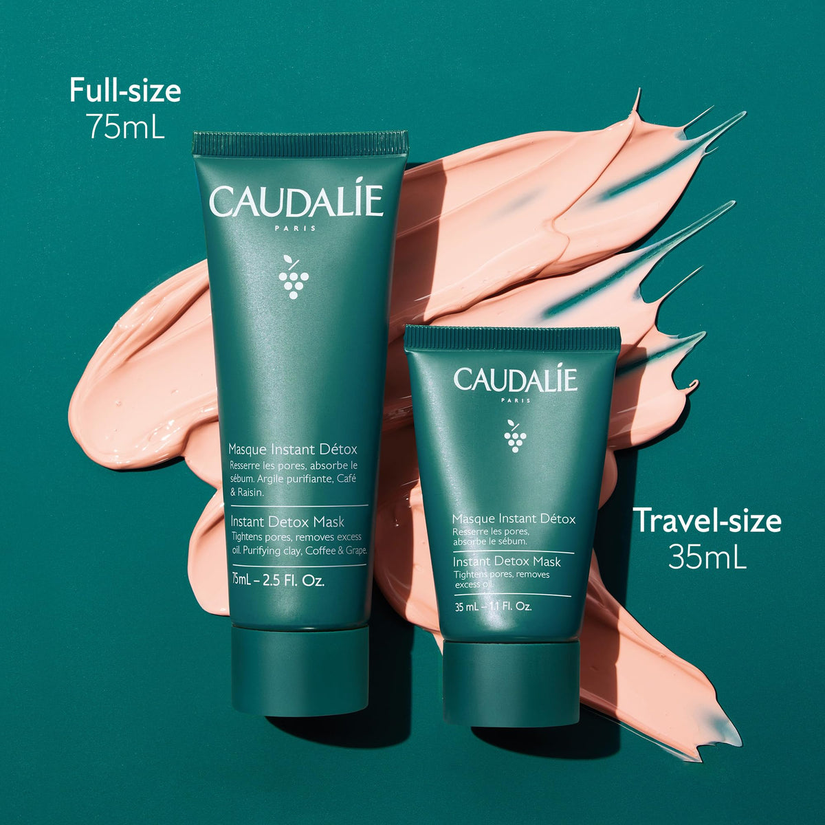 Caudalie Instant Detox Mask with Pink Clay, 75 ml