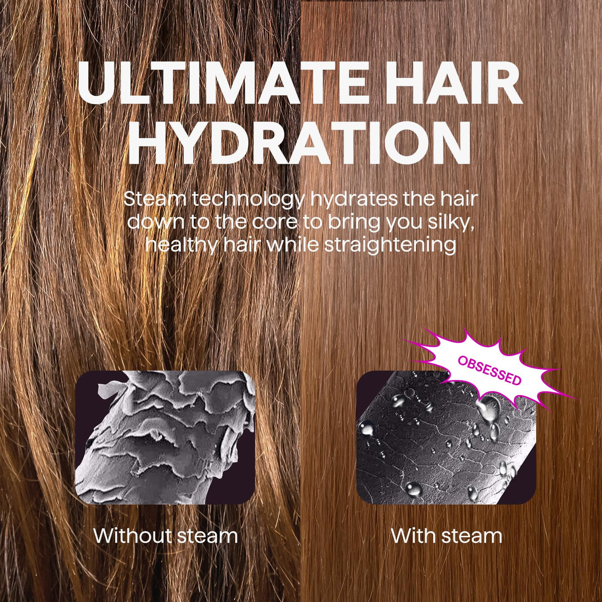 Wavytalk Steamline Pro 3-in-1 Steam Hair Straightener Brush