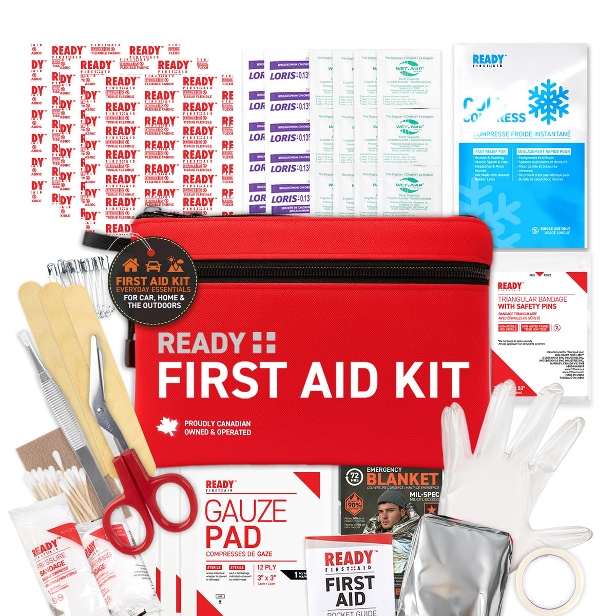 Ready First Aid Kit, 107 Pieces