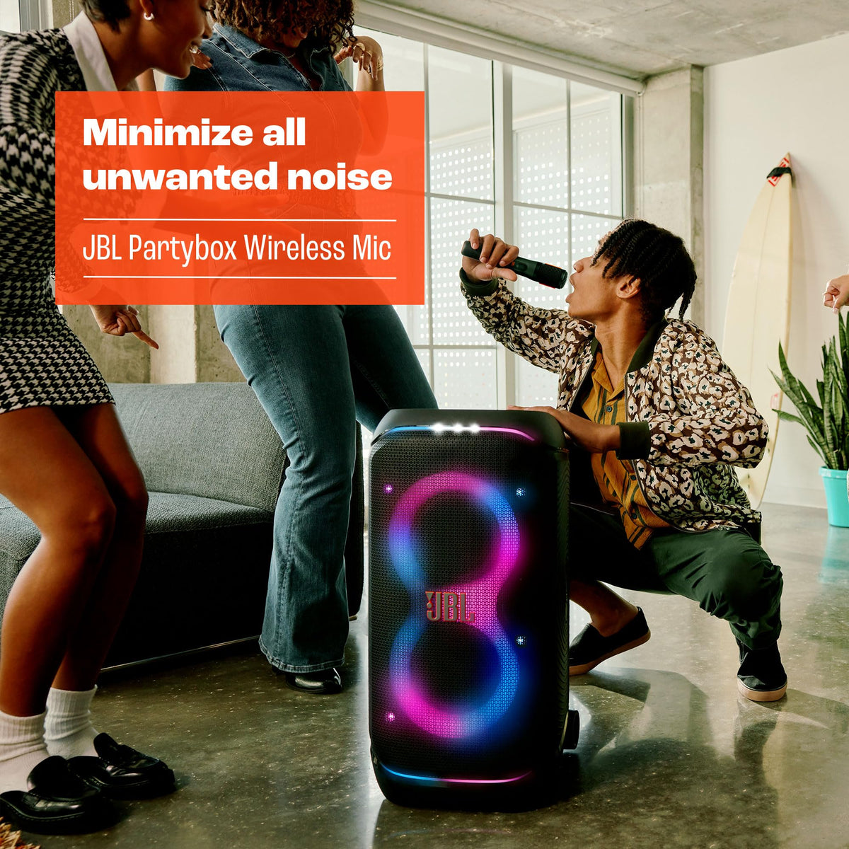 JBL PartyBox Wireless Microphones, 2 Digital Mics, Black
