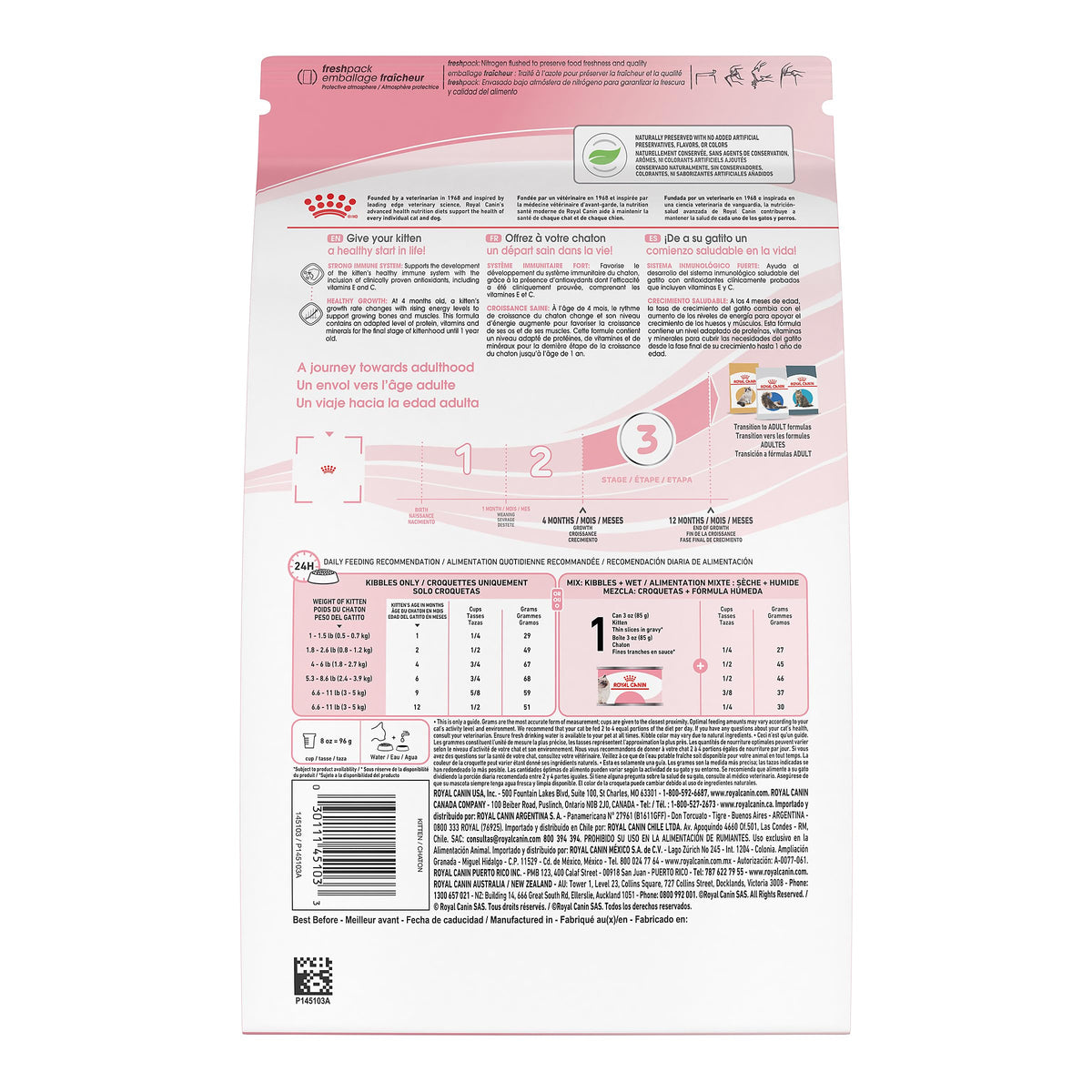 Royal Canin Feline Health Nutrition Dry Kitten Food, 14 lb