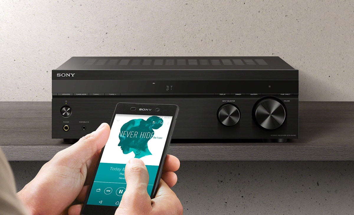Sony STRDH190 2-Ch Stereo Receiver with Phono and Bluetooth, Black
