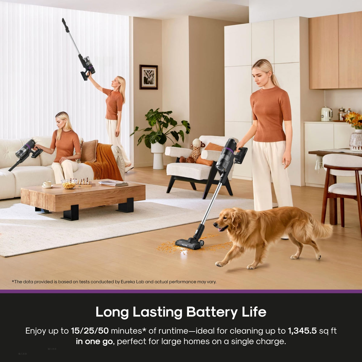 Eureka ReactiClean NEC410BK Cordless Stick Vacuum, Black