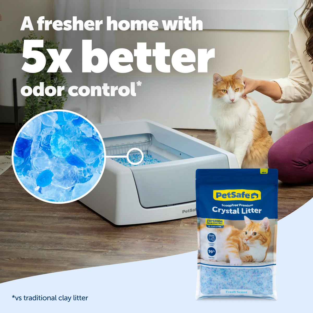 ScoopFree Premium Fresh Scent Crystal Litter, 8 lb