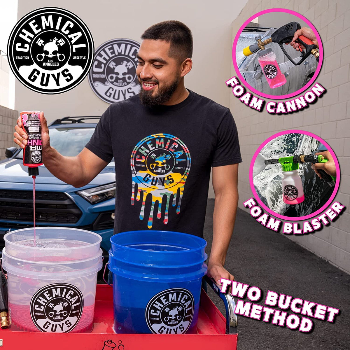 Chemical Guys Mr. Pink Foaming Car Wash Soap, Candy, 473 ml, 2 Pack