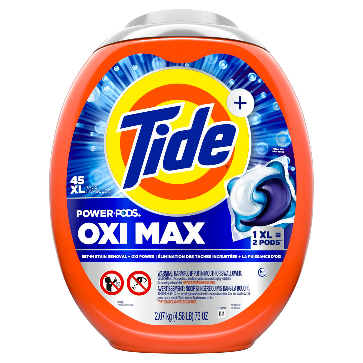 Tide Oxi Max Power PODS Laundry Detergent (45 Count)