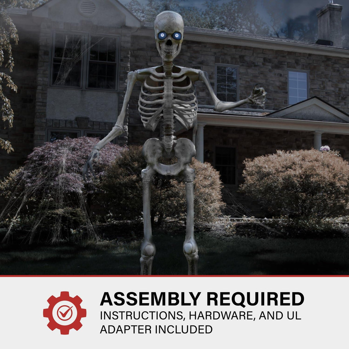 Haunted Hill Farm Bones McNeely 8 ft Talking Skeleton Animatronic