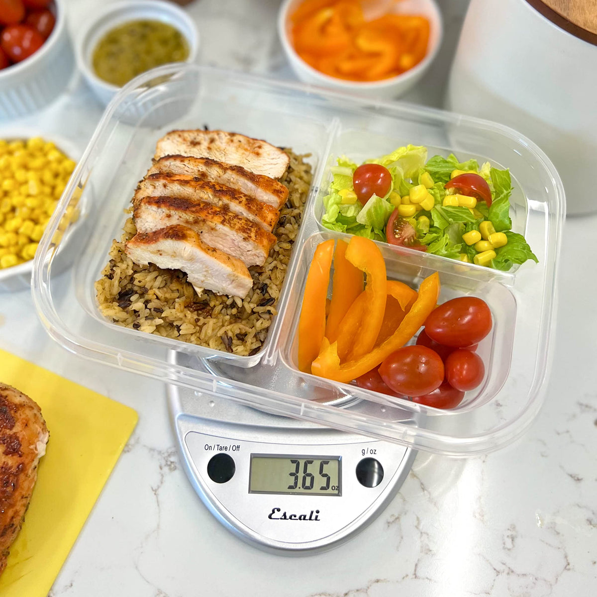 Escali Primo Digital Food Scale, Chrome, 8.5 x 6 x 1.5 inches