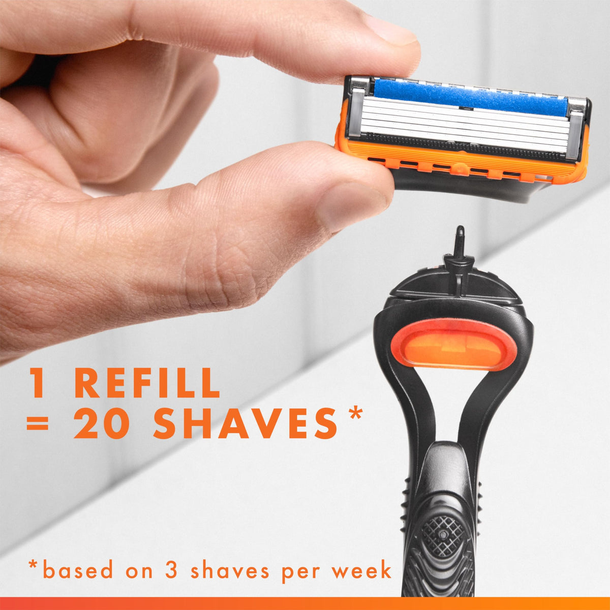 Gillette Fusion5 Razor, 1 Handle + 4 Refills
