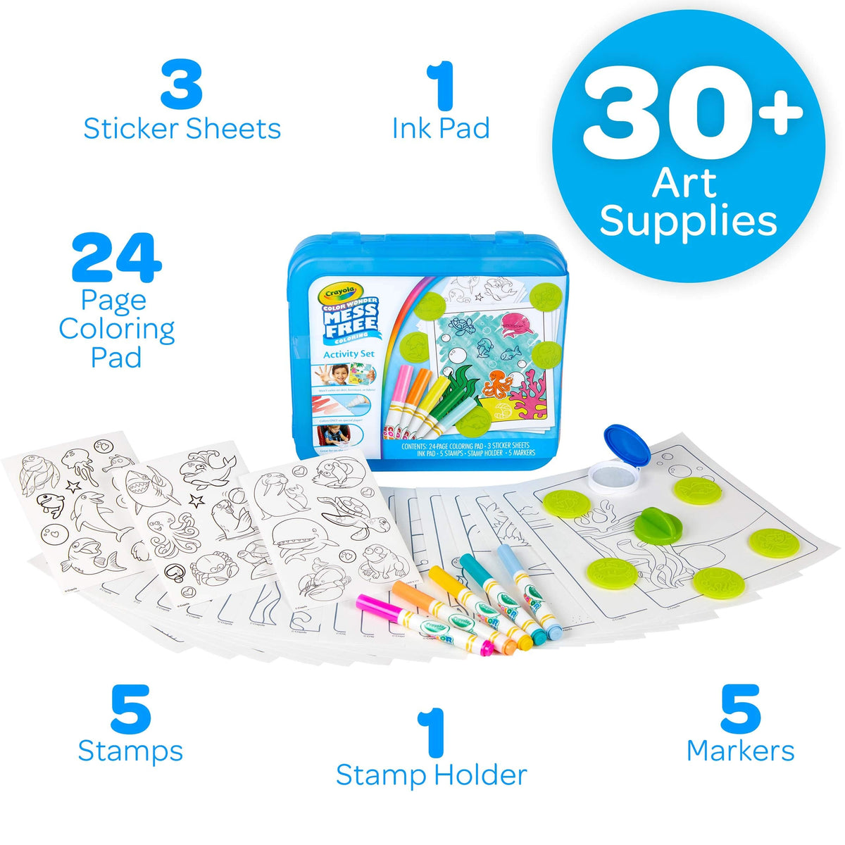 Crayola Color Wonder Mess Free Colouring Activity Set (30+ Pieces)
