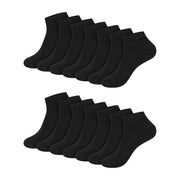 Hanes Women's Ankle Soft Moisture-Wicking Socks, Black, 14 Pack