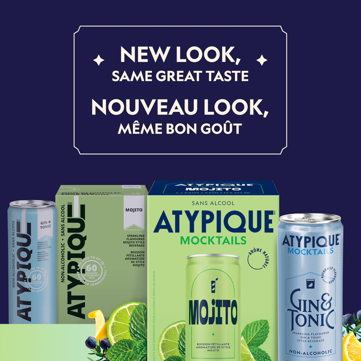 Atypique Mocktails Non-Alcoholic Cocktail, Red Sangria, 355 mL, 12 Ct