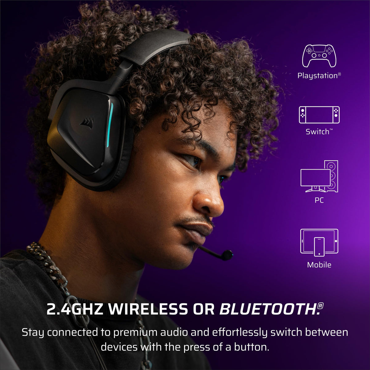 CORSAIR Void v2 Wireless Gaming Headset, Carbon