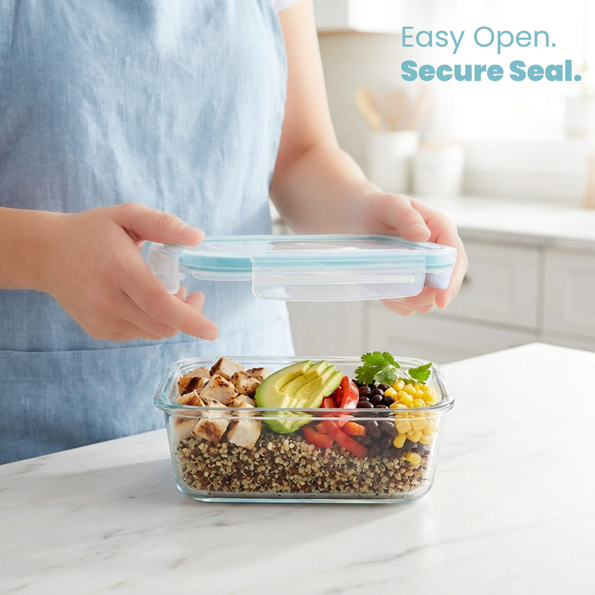 Kichly 9-Pack Glass Food Storage Containers with Airtight Lids