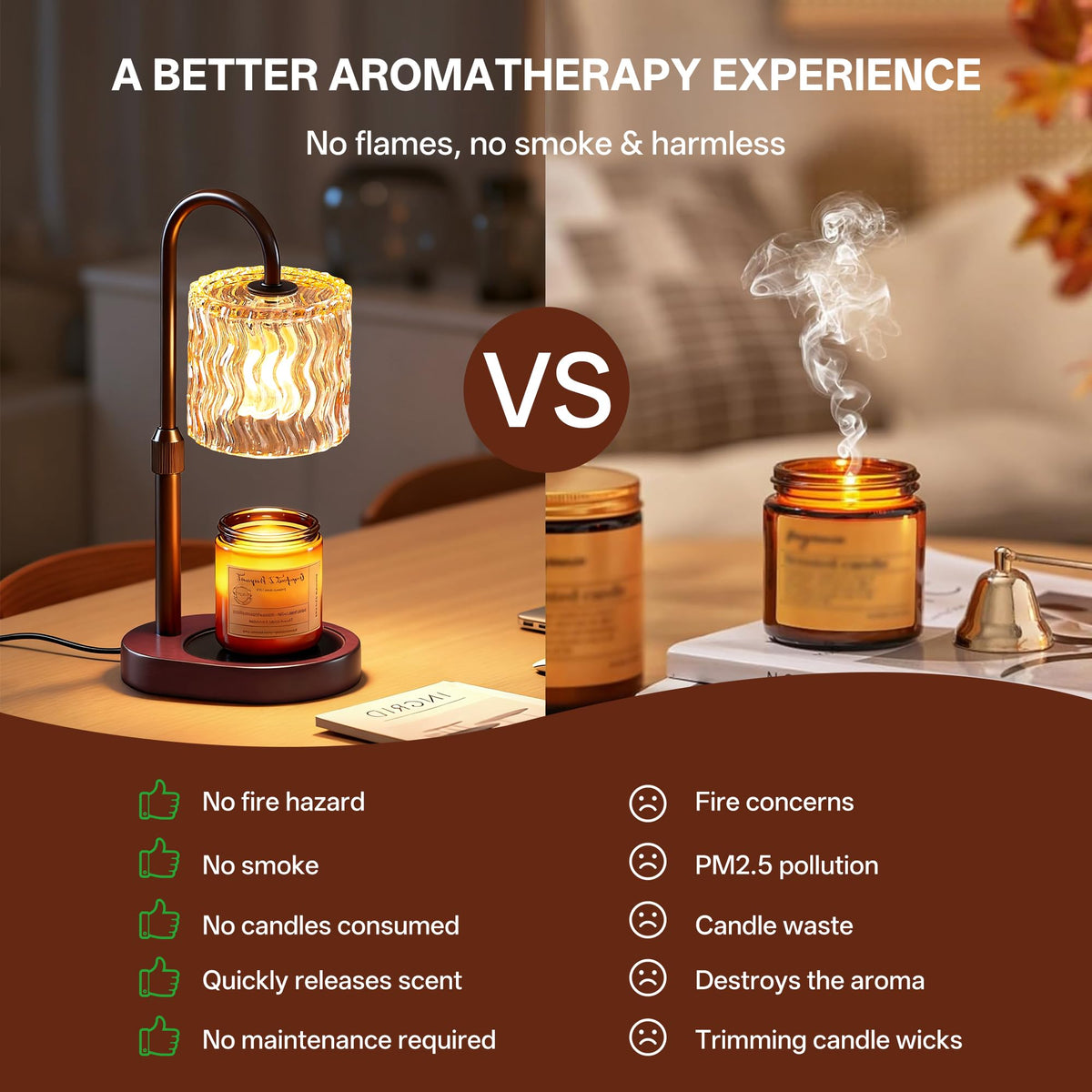 Homelist Candle Warmer Lamp with Timer and Adjustable Height