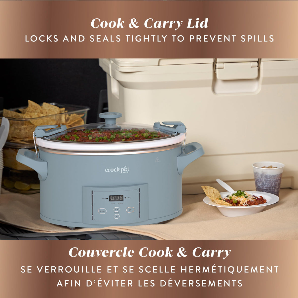 Crock-Pot Design Series 7-Quart Slow Cooker, Morning Haze Blue