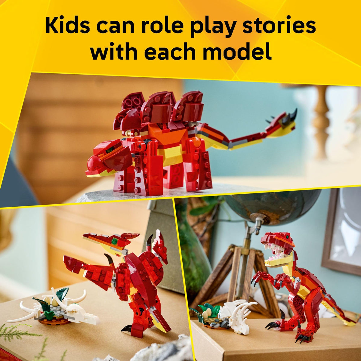 LEGO Creator 3-in-1 Fierce Dinosaur Building Set 31379