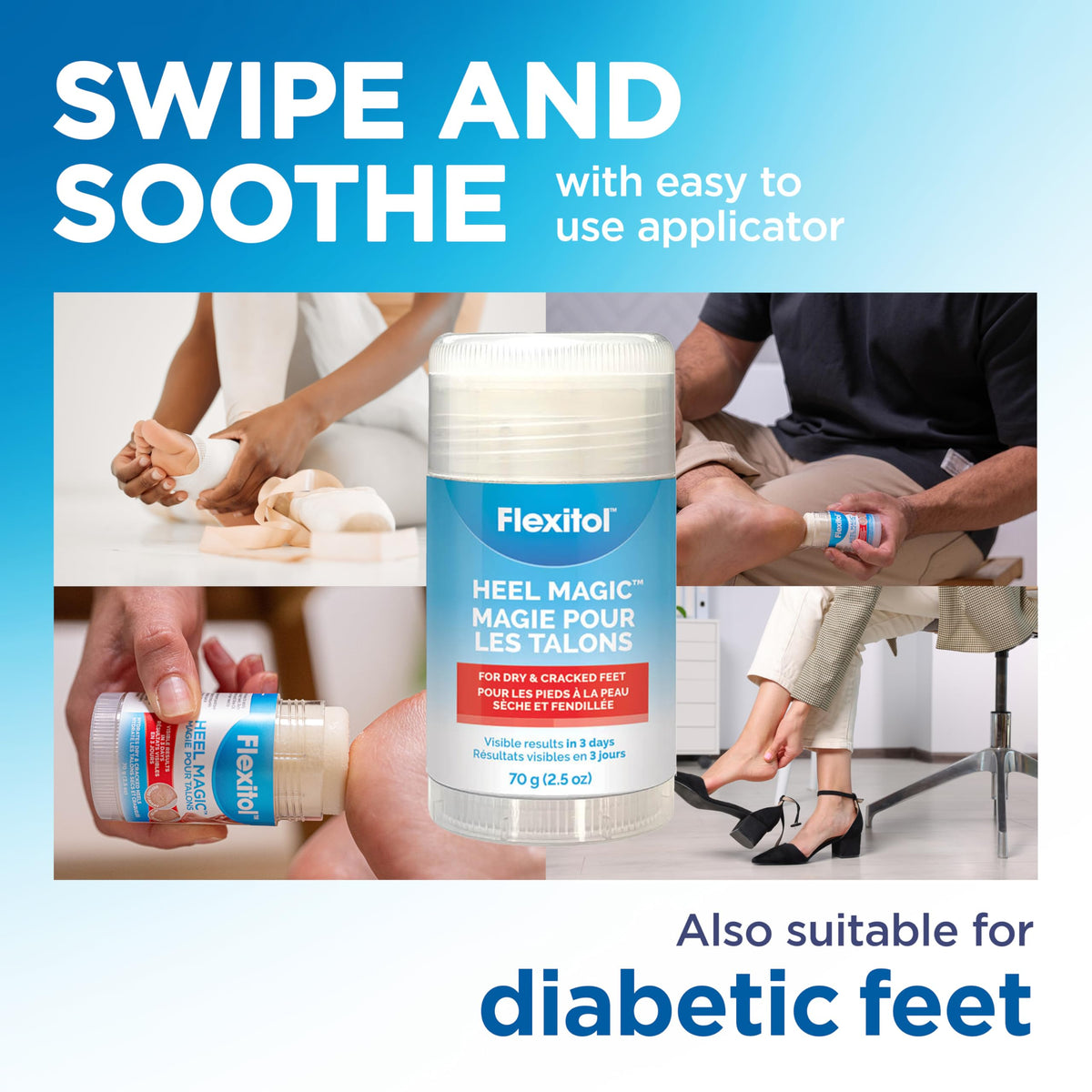 Flexitol Heel Magic for Cracked and Dry Heels, 70 g