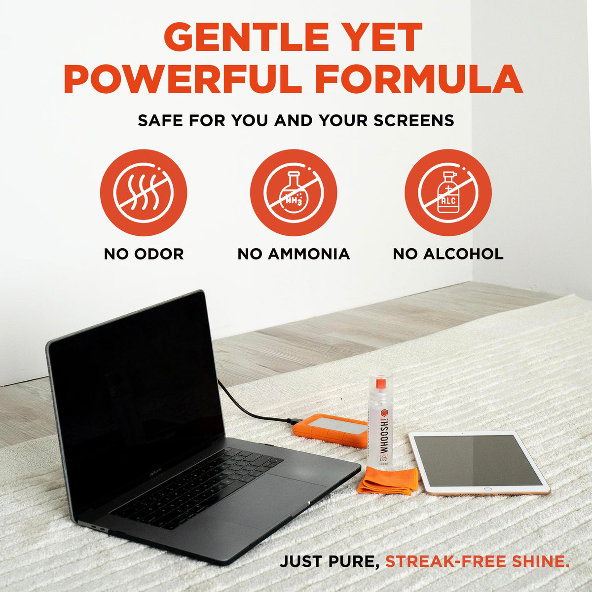 WHOOSH! Screen Shine Duo Electronics Cleaner, 100 mL and 8 mL