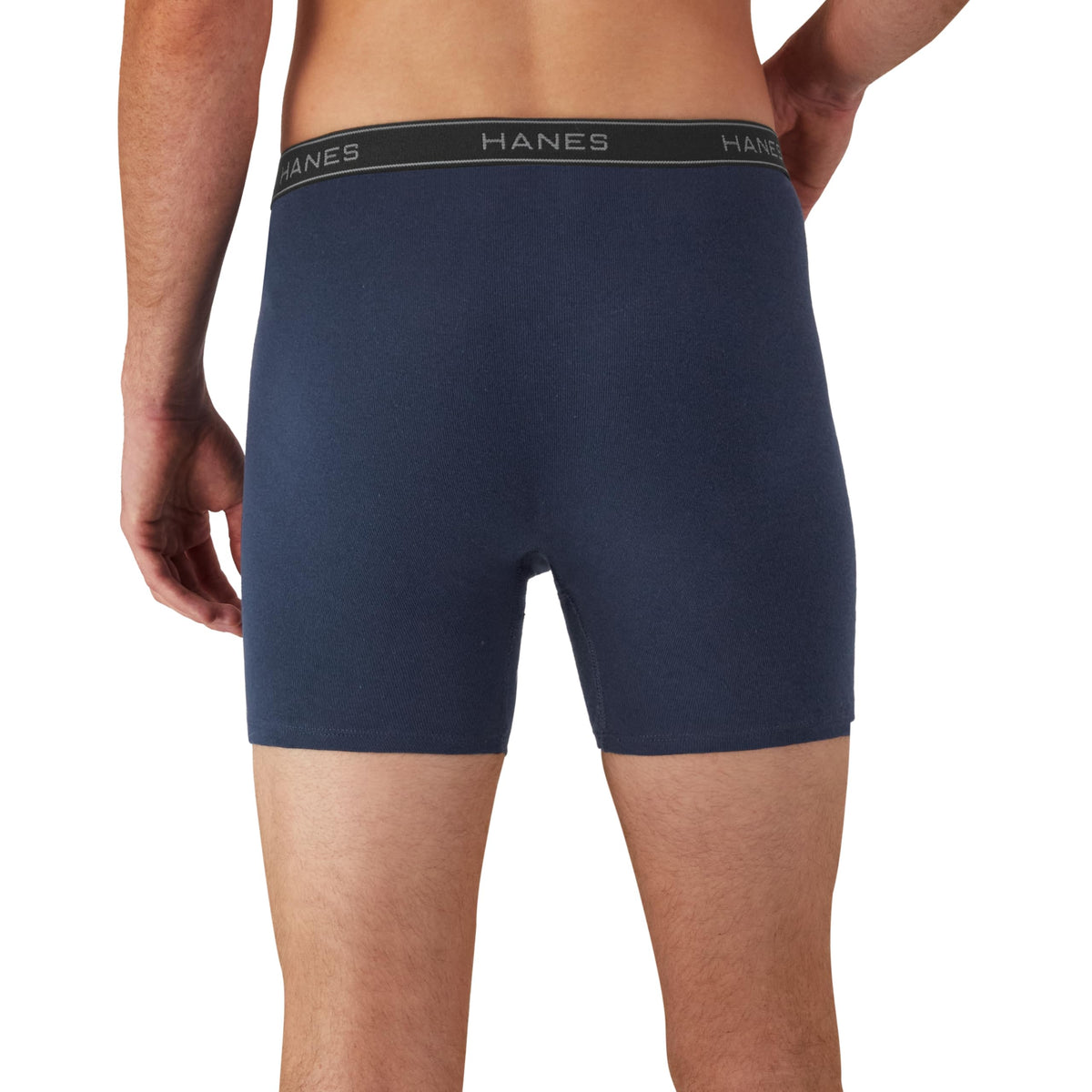 Hanes Men's Boxer Briefs, 4-Pack, Black/Grey, XL