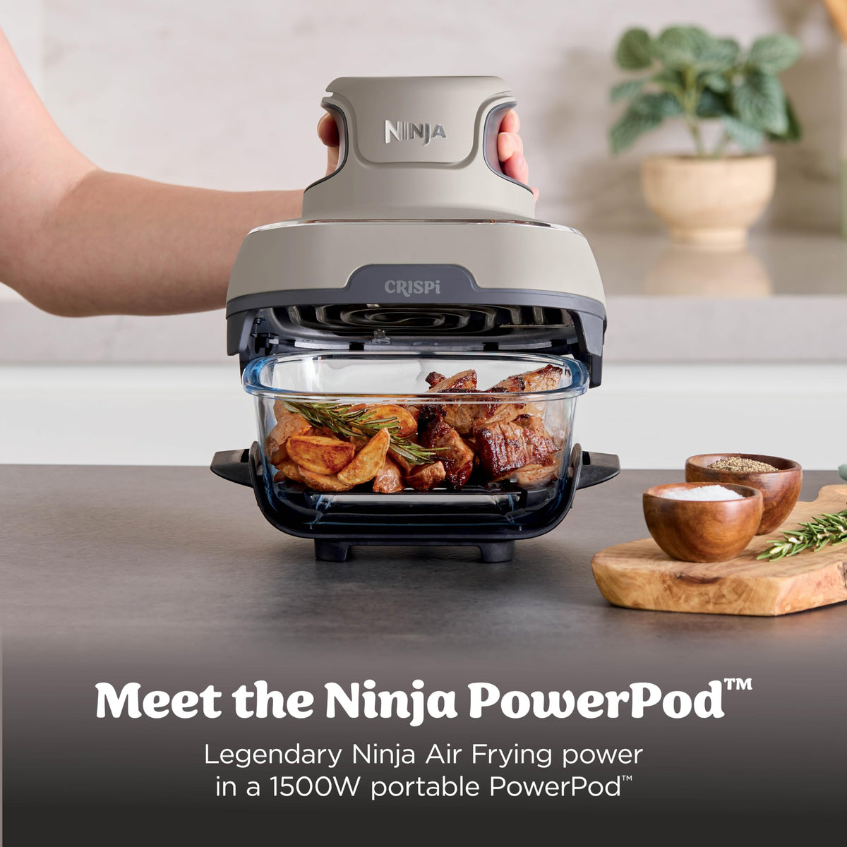 Ninja Crispi Portable Glass Air Fryer System (FN101ST)