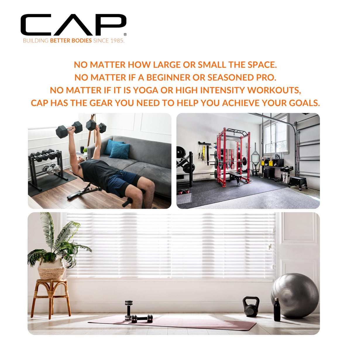 CAP Barbell 20 lb Neoprene Dumbbell Set with Rack, 2, 3, 5 lb Pairs