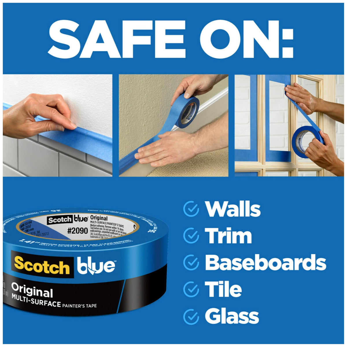 ScotchBlue Original Painter's Tape, 24 mm, 6 Rolls, 2090-24EP6