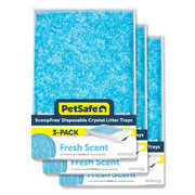 PetSafe ScoopFree Cat Litter Tray Refills, Blue Crystals, 3-Pack