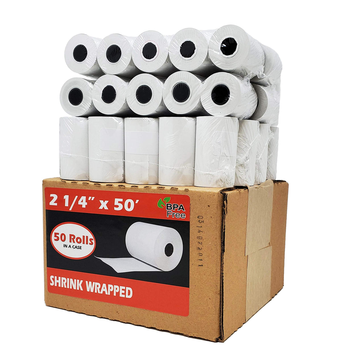 Thermal Paper Receipt Rolls, 2 1/4" x 50 ft (50 Rolls)