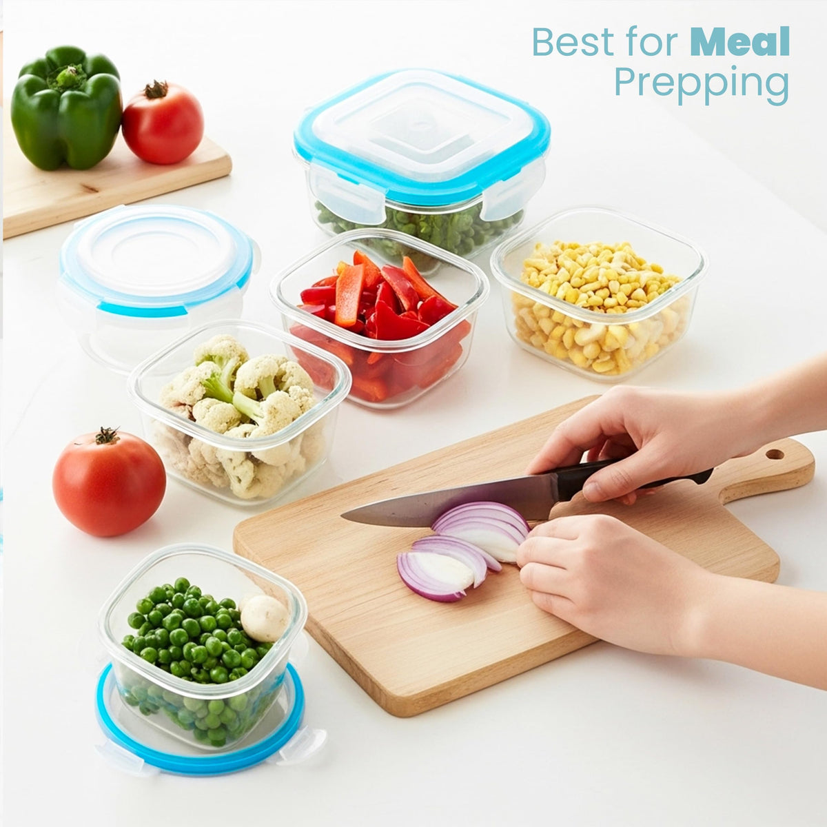 Kichly 9-Pack Glass Food Storage Containers with Airtight Lids