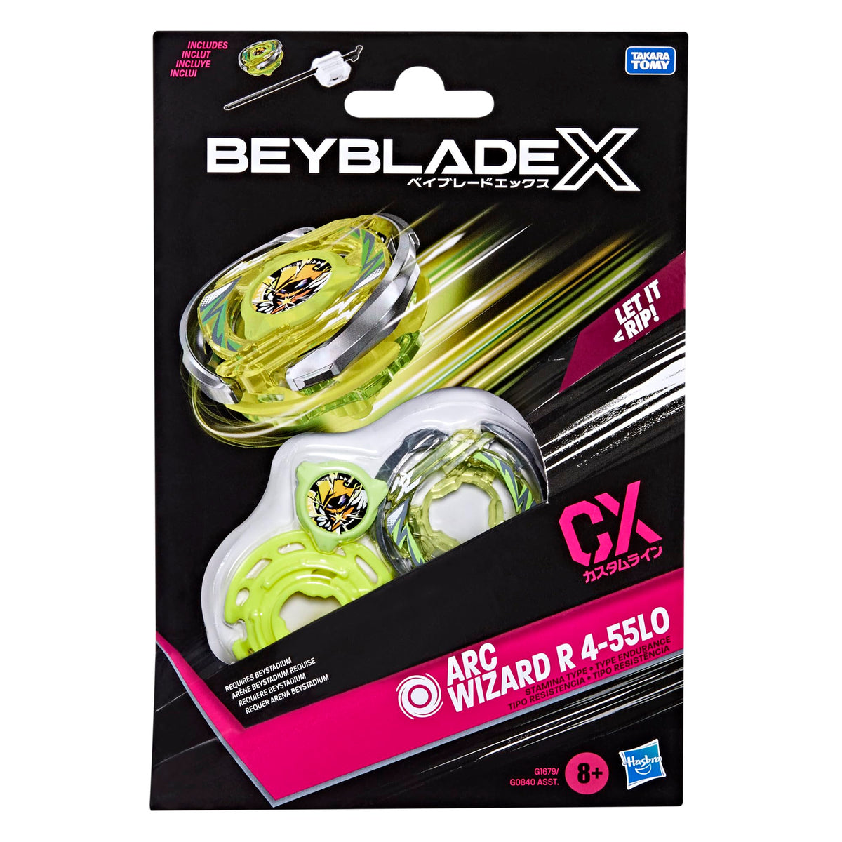 Beyblade X Arc Wizard R 4-55LO CX Starter Pack Set, Ages 8+