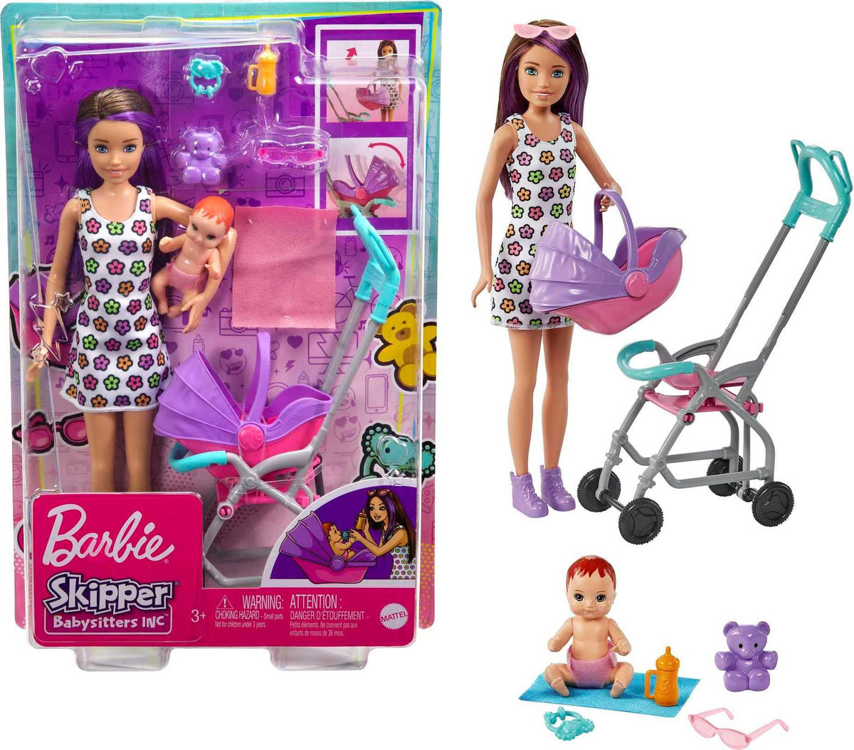 Barbie Skipper Babysitters, Inc. Playset with Doll and Stroller