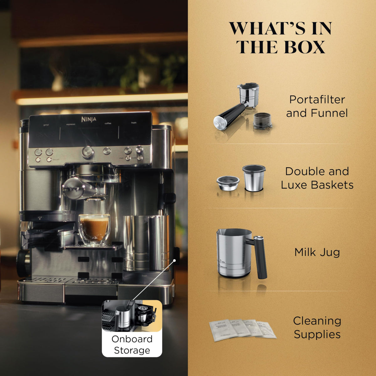 Ninja Luxe Café Premier Series Espresso Machine, ES601C