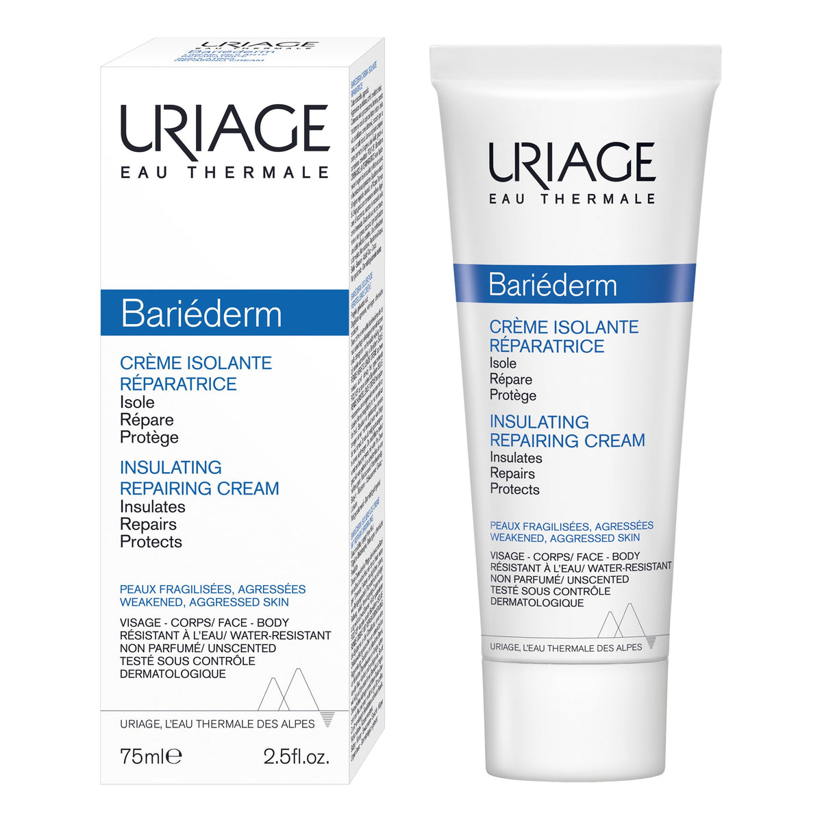 Uriage Bariéderm Insulating Repairing Cream, Anti-Friction, 75ml