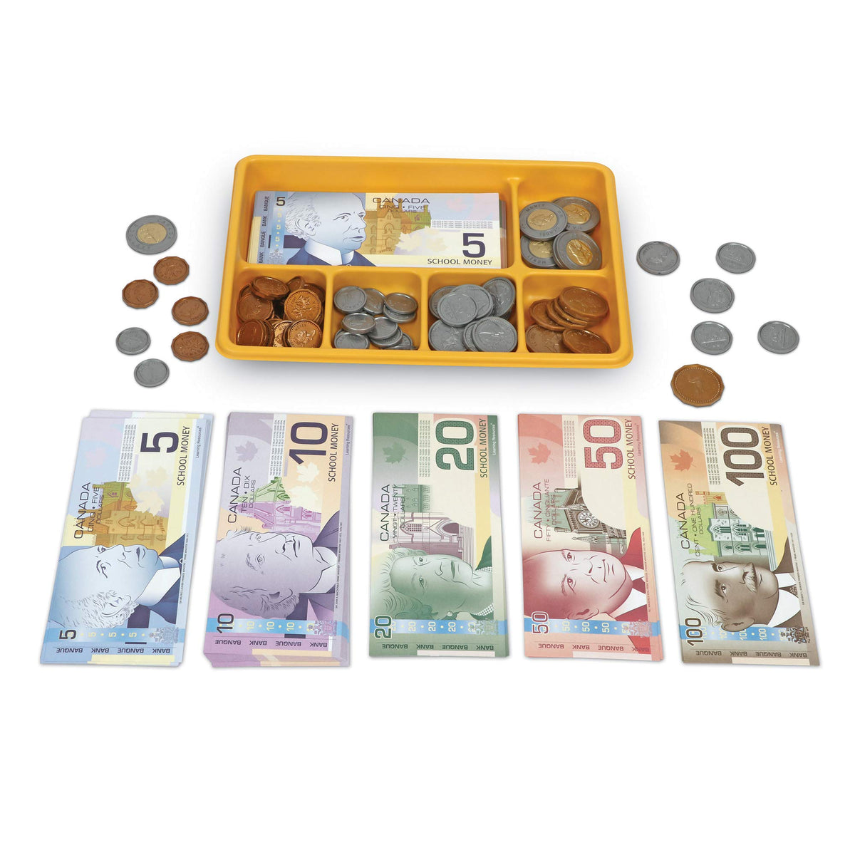 Learning Resources Canadian Currency-X-Change Play Money, 211 Pieces