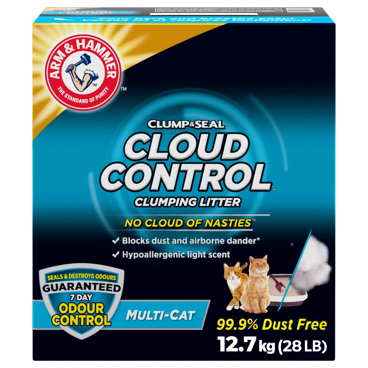 Arm & Hammer Clump & Seal Cloud Control Cat Litter, Multi-Cat, 12.7 kg