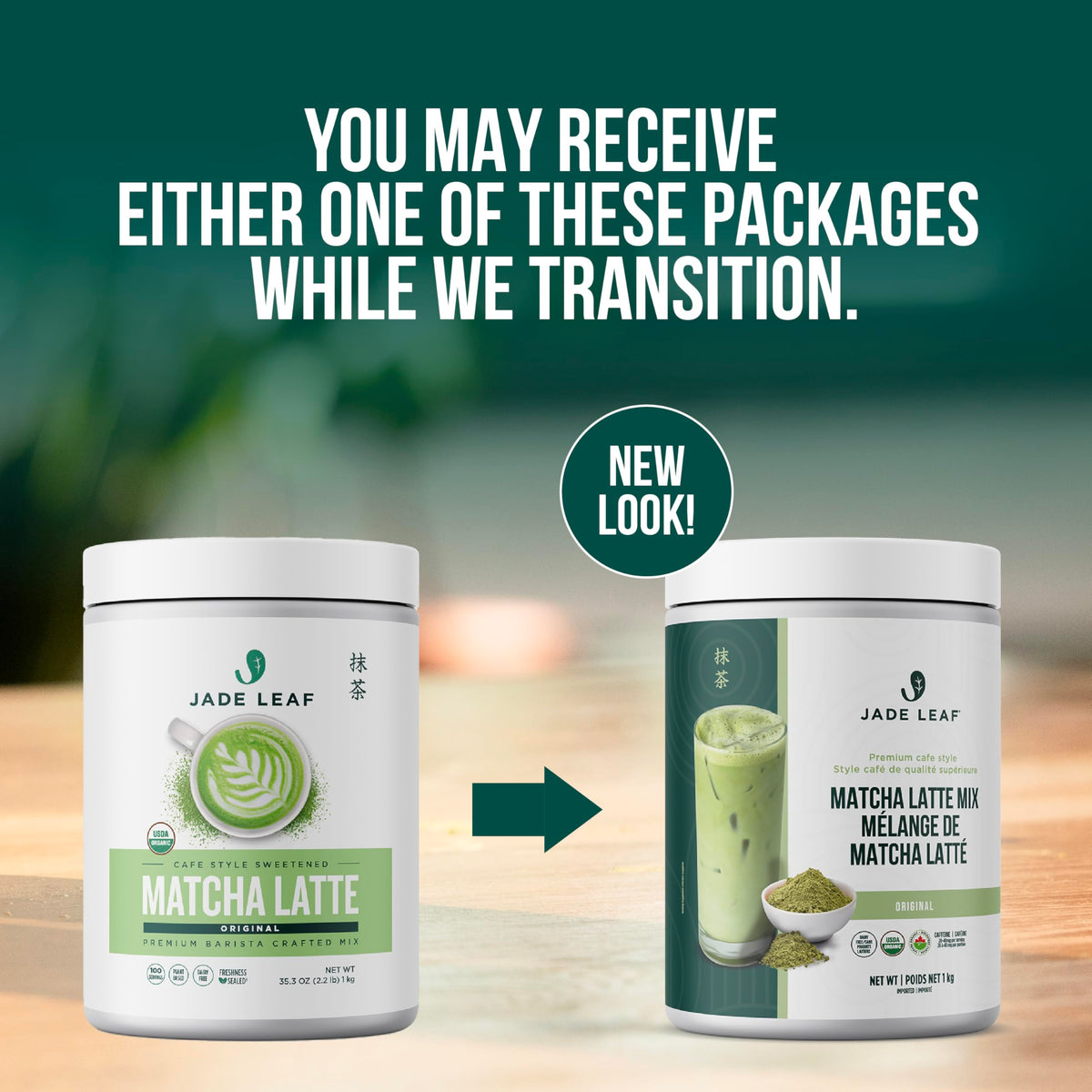 Jade Leaf Organic Matcha Latte Mix, Lightly Sweet, 1 kg