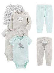 Simple Joys by Carter's Baby 6-Piece Set, Gray Lamb, 3-6 Months