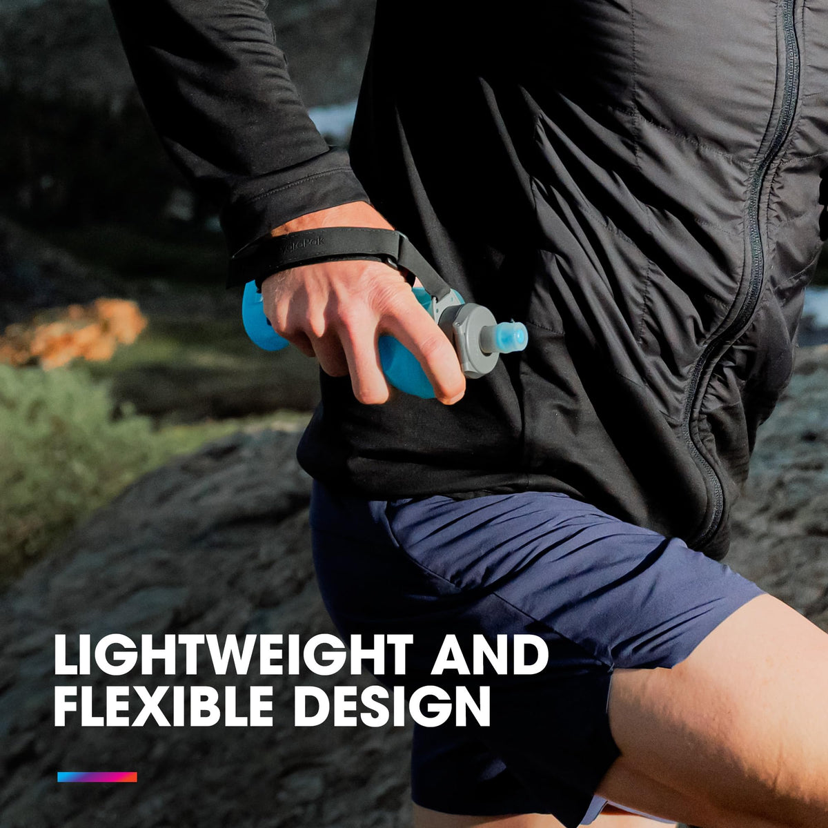 HydraPak SkyFlask Speed Handheld Running Water Bottle, Malibu, 350ml