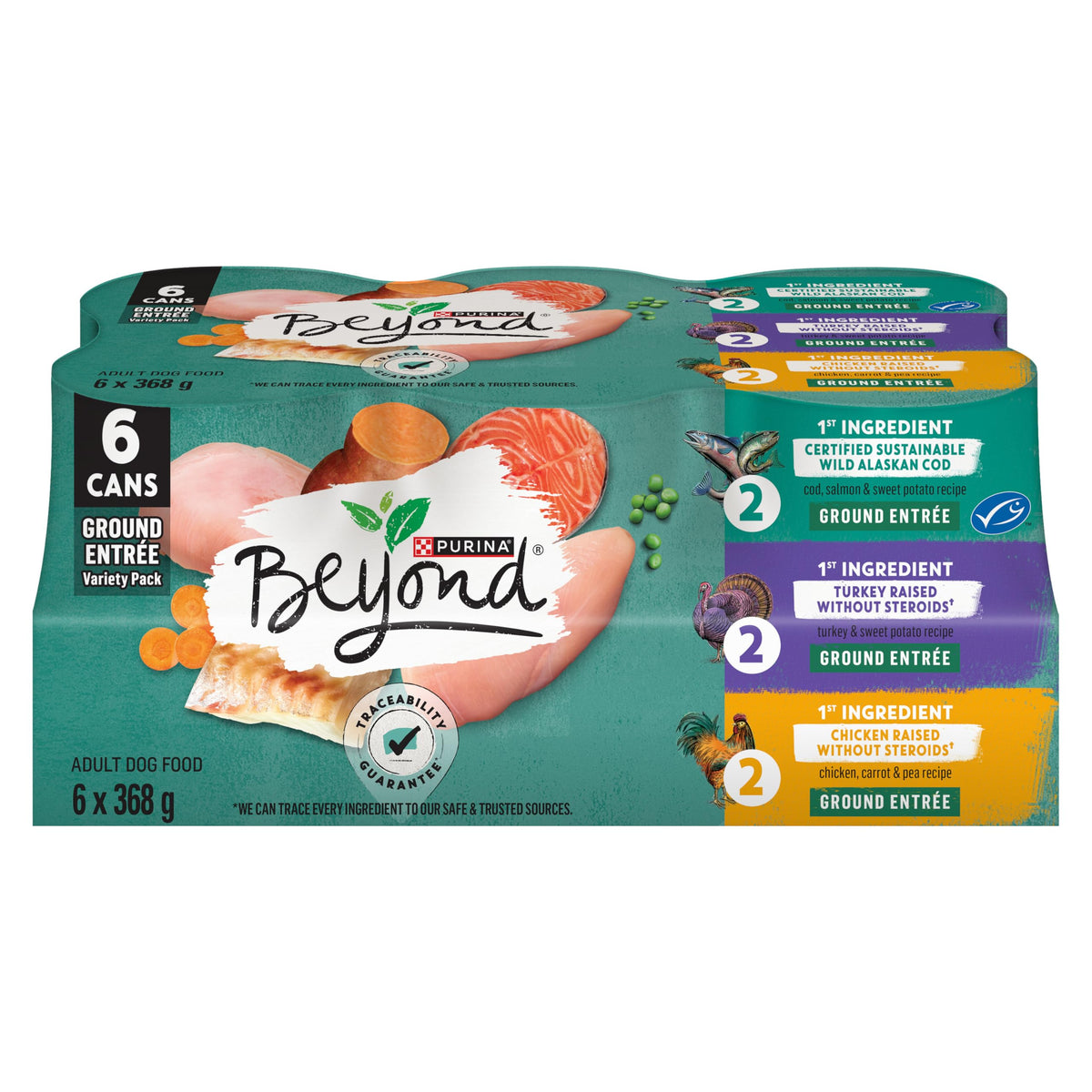 Beyond Grain Free Wet Dog Food Variety Pack, 368 g (6 Pack)