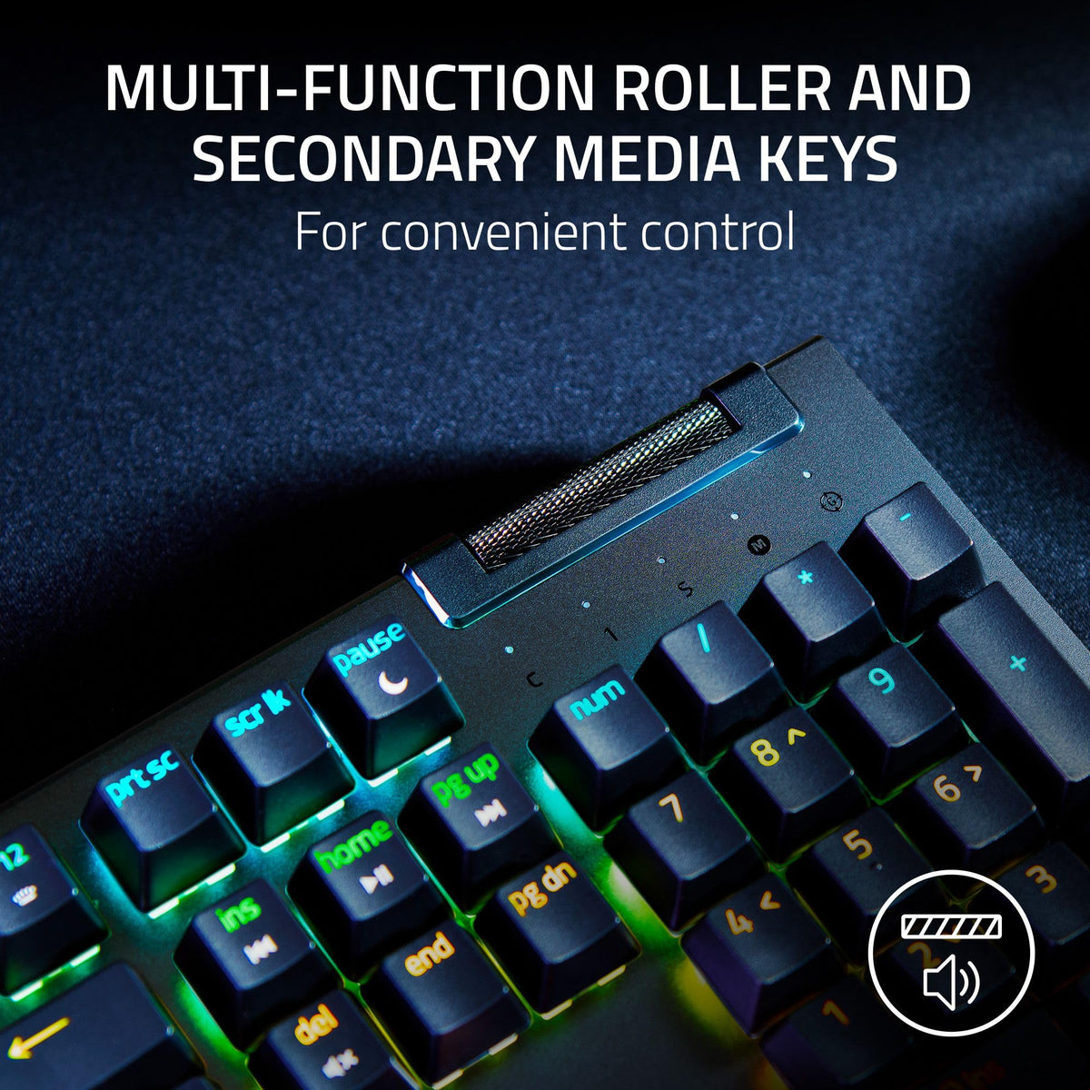 Razer BlackWidow V4 X Mechanical Gaming Keyboard, Yellow Switch, Black